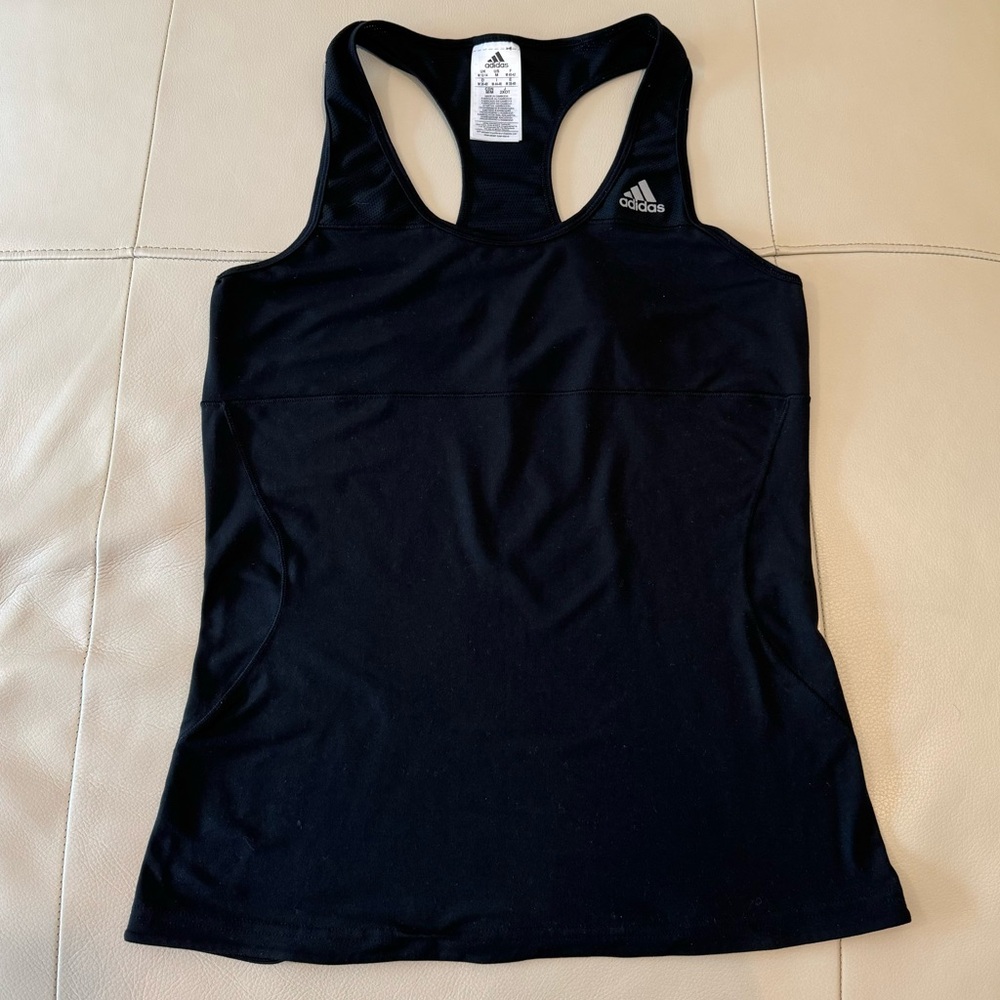 Adidas Tank Top, Black with Silver Logo